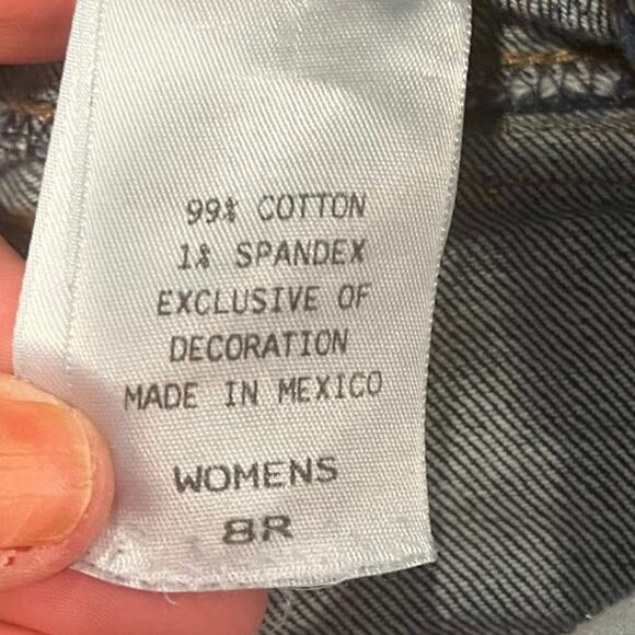 Eddie Bauer Bootcut Jeans Mid Rise Denim Cotton Blend Dark Wash Blue Size 8R - Picture 8 of 11